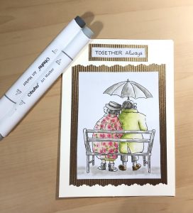 Greeting card for seniors, anniversary, Ohuhu Alcohol Markers